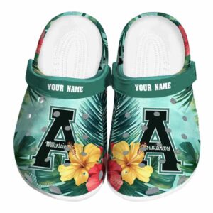 personalized appalachian state mountaineers tropical vibes clog best selling
