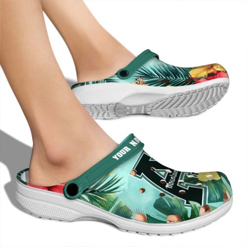 personalized appalachian state mountaineers tropical vibes clog fashion forward