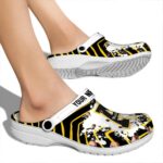 personalized appalachian state mountaineers zigzag paint burst clog best selling