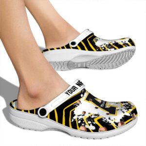 personalized appalachian state mountaineers zigzag paint burst clog fashion forward
