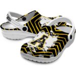 personalized appalachian state mountaineers zigzag paint burst clog best selling