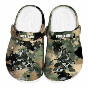 personalized arizona coyotes camouflage craze clog best selling