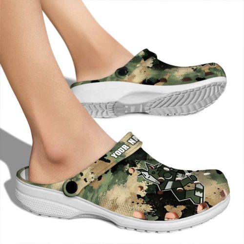 personalized arizona coyotes camouflage craze clog fashion forward