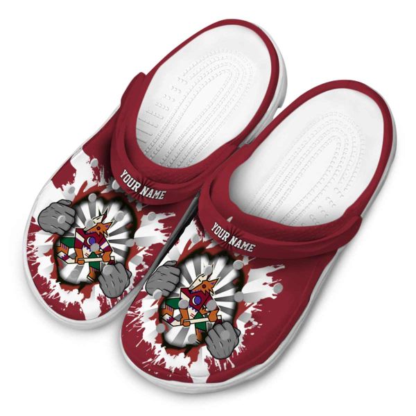 personalized arizona coyotes gripping hand clog latest model