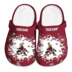 personalized arizona coyotes splatter background clog best selling