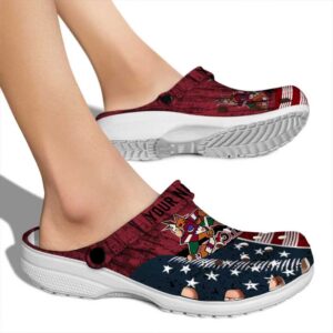 personalized arizona coyotes star spangled side pattern clog fashion forward