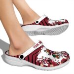 personalized arizona coyotes zigzag paint burst clog best selling