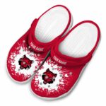 personalized arkansas state red wolves splatter background clog best selling