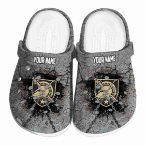personalized army black knights cracked ground texture clog best selling