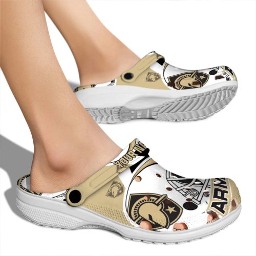 personalized army black knights football helmet clog fashion forward