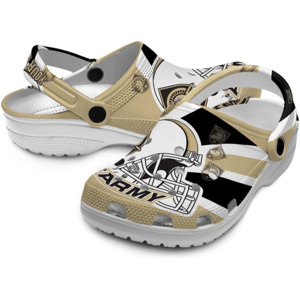 personalized army black knights football helmet clog high quality