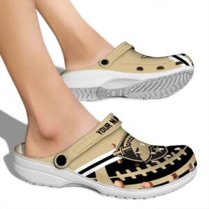 personalized army black knights football motif clog fashion forward