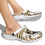 personalized army black knights zigzag paint burst clog best selling