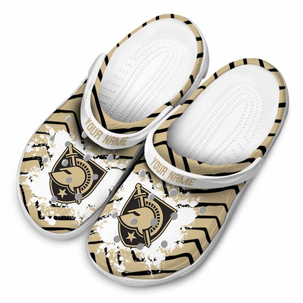 personalized army black knights zigzag paint burst clog latest model