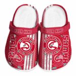 personalized atlanta hawks contrasting stripes clog best selling