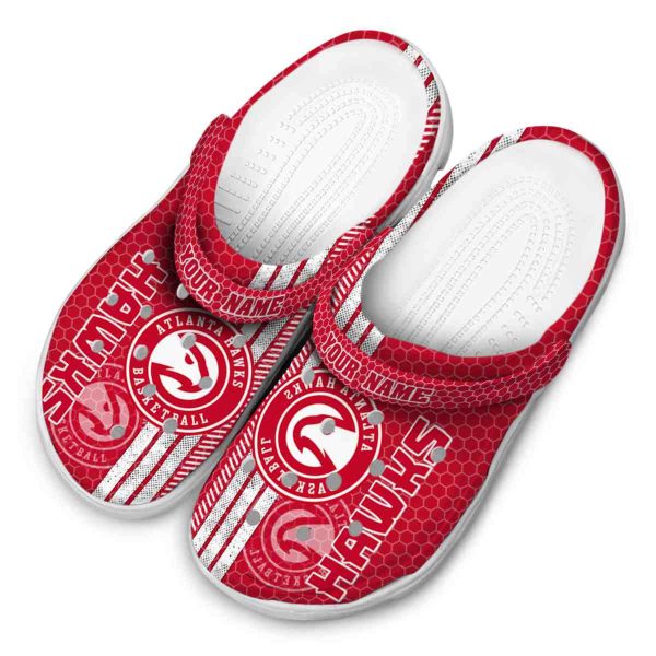personalized atlanta hawks contrasting stripes clog latest model