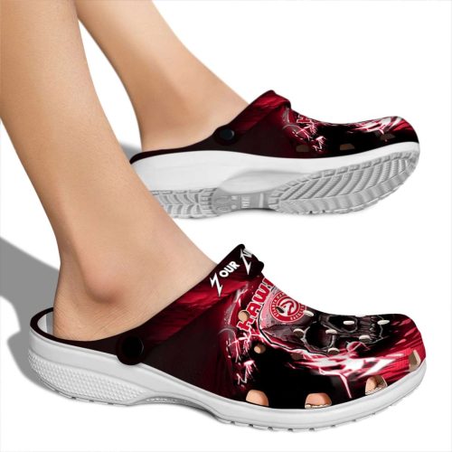 personalized atlanta hawks gothic skull clog fashion forward