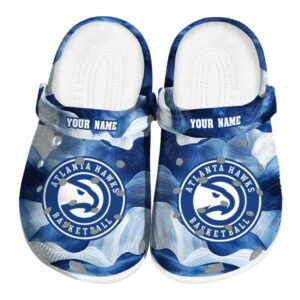 personalized atlanta hawks ocean waves clog best selling