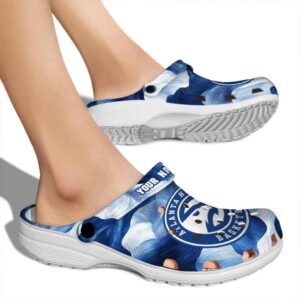 personalized atlanta hawks ocean waves clog fashion forward