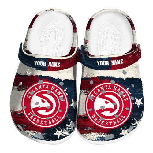 personalized atlanta hawks patriotic stripes clog best selling