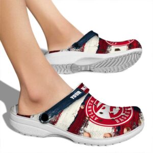 personalized atlanta hawks patriotic stripes clog fashion forward