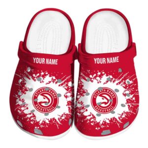 personalized atlanta hawks splatter background clog best selling