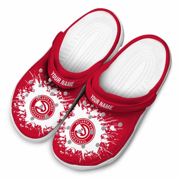 personalized atlanta hawks splatter background clog latest model