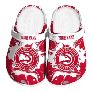 personalized atlanta hawks splatter pattern clog best selling