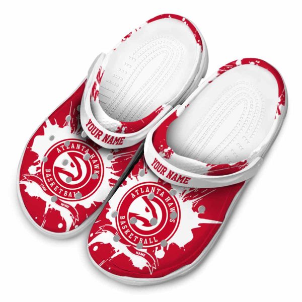 personalized atlanta hawks splatter pattern clog latest model