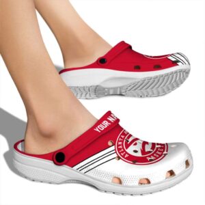 personalized atlanta hawks striped accents clog fashion forward