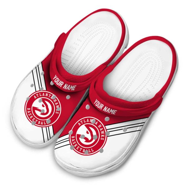 personalized atlanta hawks striped accents clog latest model