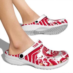 personalized atlanta hawks zigzag paint burst clog fashion forward