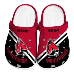 personalized ball state cardinals baseball motif clog best selling