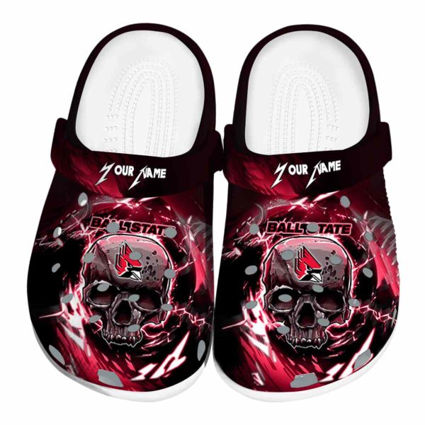 personalized ball state cardinals gothic skull clog best selling