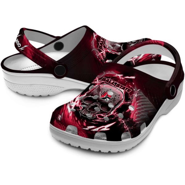 personalized ball state cardinals gothic skull clog high quality