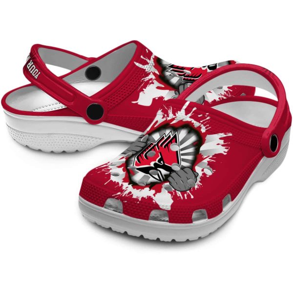 personalized ball state cardinals gripping hand clog high quality