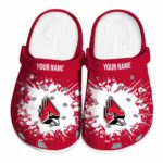 personalized ball state cardinals splatter background clog best selling