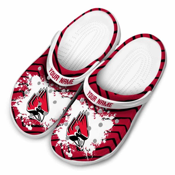 personalized ball state cardinals zigzag paint burst clog latest model