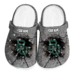 personalized baylor bears cracked ground texture clog best selling