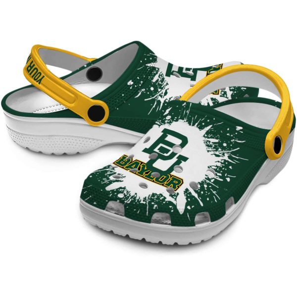 personalized baylor bears splash art clog high quality