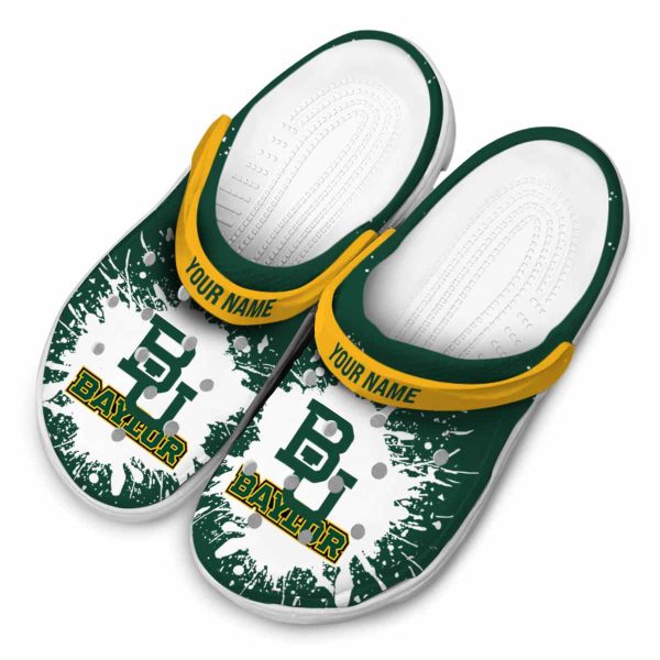 personalized baylor bears splash art clog latest model