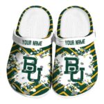 personalized baylor bears zigzag paint burst clog best selling