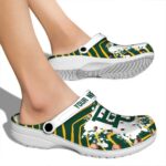 personalized baylor bears zigzag paint burst clog best selling