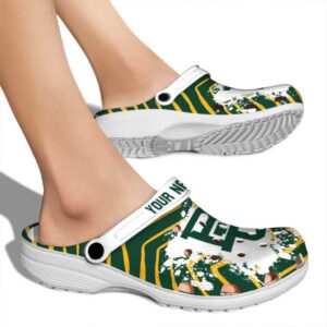 personalized baylor bears zigzag paint burst clog fashion forward