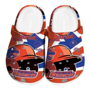 personalized boise state broncos baseball helmet clog best selling
