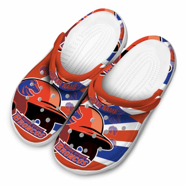 personalized boise state broncos baseball helmet clog latest model