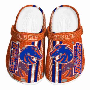 personalized boise state broncos contrasting stripes clog best selling