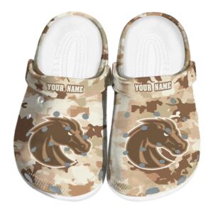 personalized boise state broncos desert camo clog best selling