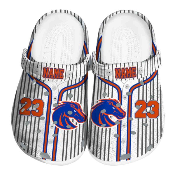 personalized boise state broncos pinstripe pattern clog best selling