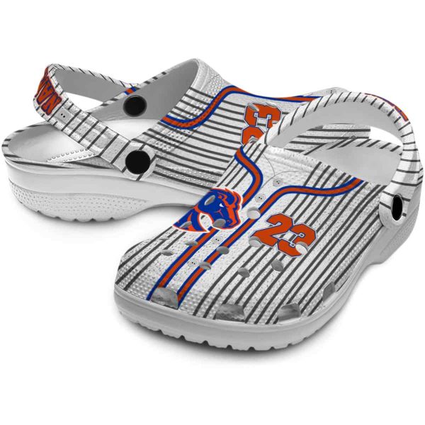 personalized boise state broncos pinstripe pattern clog high quality